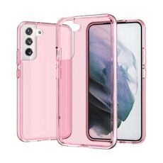 Per Samsung Galaxy S22 5G Cassa del telefono di protezione trasparente antiurto (rosa)