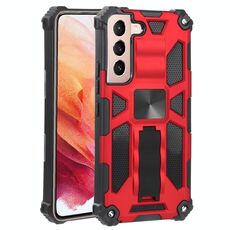 Per Samsung Galaxy S22 5G TPU antiurto + custodia protettiva magnetica per PC con supporto (rosso)