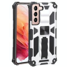 Per Samsung Galaxy S22 5G TPU antiurto + custodia protettiva magnetica per PC con supporto (argento)