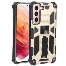 Per Samsung Galaxy S22 5G TPU antiurto + custodia protettiva magnetica PC con supporto (oro)