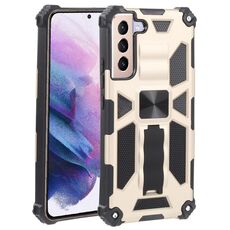 Per Samsung Galaxy S22 + 5G TPU antiurto + custodia protettiva magnetica per PC con supporto (oro)