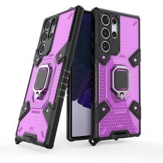 Per Samsung Galaxy S22 Ultra 5G Space PC + Porta anello TPU Cassa del telefono protettiva (viola)