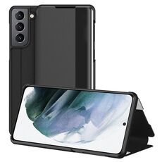 Per Samsung Galaxy S22 + 5G finestra Visualizza la custodia in pelle (nero)
