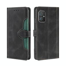 Per Asus Zenfone8 ZS590KS Skin Sentise Cappello da paglia Casetta Magnetica Cassa del telefono in pelle (nero)