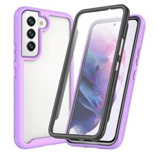 Per Samsung Galaxy S22+ 5G Sky Starry Full Body Hybrid Aound Telefono (Light Purple)