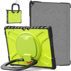 Per custodia per tablet Microsoft Surface Pro 8 TPU + PC (verde giallo)