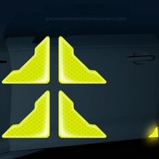 2 set Alleati per la sicurezza dell'automobile Avvertimento Riflettente Adesivi Anti-Strike, Colore: Epossidico fluorescente verde