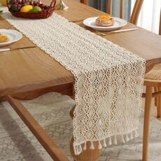 Tovaglia vuota a maglia rustica allargata e cucita, Dimensioni: 30x220cm (lascia doppia cucitura)
