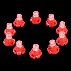 10pcs 2W T4.2 Cuneo del cruscotto del cruscotto del cruscotto del cruscotto del cruscotto del cruscotto del cuneo del cuneo Lampadina della lampadina (luce rossa)
