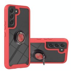 Per Samsung Galaxy S22 + Cassa del telefono PC + TPU antiurto con supporto ad anello (rosso)