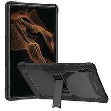 Per Samsung Galaxy Tab S8 Ultra Silicone + PC Case protettiva antiurto antiurto (nero)