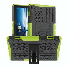 Per Lenovo Tab M10 X605 / X505 Texture pneumatici TPU antiurto TPU + PC Caso protettivo per tablet con supporto (verde)