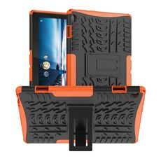 Per Lenovo Tab M10 X605 / X505 Texture pneumatici TPU antiurto TPU + PC Custodia protettiva per tablet con supporto (arancione)