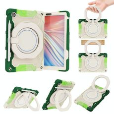 Per Lenovo Tab M10 HD Gen 2 X306 Armatura Colore del contrasto Silicone + PC Tablet Case (Verde colorato)