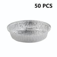 50 PCS / set Fermata circolare addensata Carta di carne alla griglia, Specifica: 9 pollici (argento bianco)