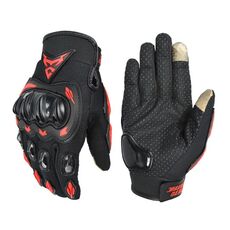 MotoCentric 13-MC-010 Guanti traspiranti motocicli touch screen, Specificazioni: L (rosso)