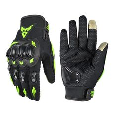 MotoCentric 13-MC-010 Touch Screen Moto Guanti traspiranti, Specificazioni: L (verde)