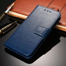 Per Asus Zenfone 8 Custodia in pelle di cristallo flip texture (Royal Blue)