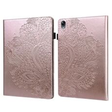 Per OPPO Pad 11 pollici Peacock Paesaggio in rilievo TPU + Custodia in pelle in pelle PU (oro rosa)