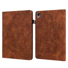 Per OPPO Pad 11 pollici Peacock Embossed Pattern TPU + Custodia in pelle PU (Brown)
