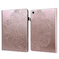 Per OPPO Realme Pad 10.4 pollici Peacock Embossed Pattern TPU + PU Case in pelle in pelle (oro rosa)