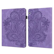 Per Huawei MediaPad T3 10 pavone modello in rilievo in rilievo TPU + custodia in pelle PU (viola)