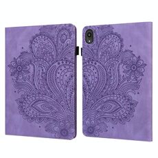 Per Lenovo Tab P11 2020 11 pollici TB-J606F / TB-J606X Peacock Embossed Pattern TPU + Custodia in pelle PU (viola)