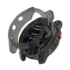 Per Garmin EPIX GEN2 GEN2 Copertura non completa Caso di orologio TPU cavo (nero trasparente)