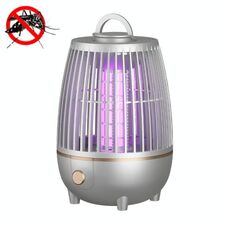 LED Mosquito Killer Lamp Home Photocatalyst USB Mushroom Mosquito Killer (grigio argento)