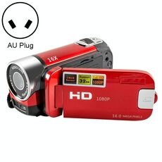 16x Digital Zoom HD 16 milioni di pixel Home Viaggi DV Telecamera DV, Plug AU (rosso)