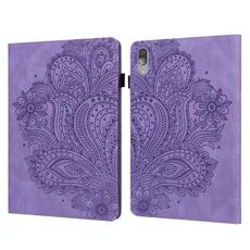 Per Lenovo Tab P11 PRO 11,5 pollici 2021 TB-J706L / TB-J706F Pacock Paecock Pattern Pattern TPU + Custodia in pelle in pelle PU (viola)