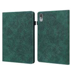 Per Lenovo Tab P11 Pro 11,5 pollici 2021 TB-J706L / TB-J706F PEACCOCK modello in rilievo TPU + PU Custodia in pelle in pelle (verde)