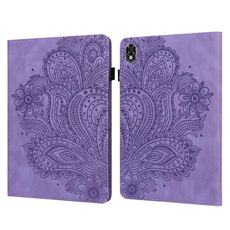 Per Lenovo Legion Y700 Peacock Embossed Pattern Pattern TPU + Custodia in pelle PU (viola)