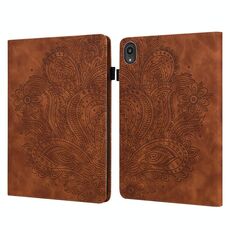 Per Lenovo Tab M8 HD / TAB M8 FHD / TAB M8 3RD Gen 8,0 pollici e Motorola Moto Tab G20 Peacock Pattern Embossed Pattern TPU + Custodia in pelle PU Custodia in pelle (marrone)