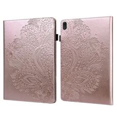 Per Lenovo Tab E10 TB-X104F Peacock Embossed Pattern TPU + Custodia in pelle PU (oro rosa)