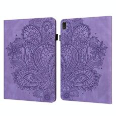 Per Lenovo Tab E10 TB-X104F Peacock Paecock Pattern TPU + Custodia in pelle PU (viola)