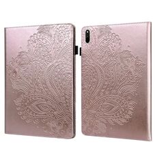 Per Huawei Matepad 11 2021 pavone modello in rilievo TPU + PU custodia in pelle in pelle (oro rosa)