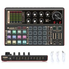PULUZ Phantom Power OTG Lossless Live Sound Scheda Registrazione Sound Mixer, versione cinese (nero)