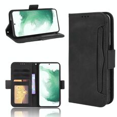 Per Samsung Galaxy S22 + 5G Skin Feel Case del telefono in pelle del vitello (nero)