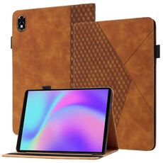 Per Lenovo Legion Y700 Rhombus Skin Feel Flip Tablet Case in pelle (marrone)