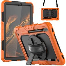 Per Samsung Galaxy Tab S8 11 pollici SM-X700 Silicone + PC Tablet Case (arancione + nero)