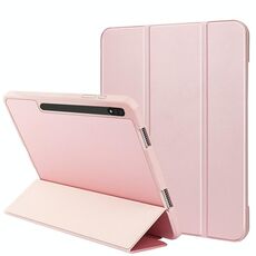 Per Samsung Galaxy Tab S8 + / X800 3-Pieghevole TPU TPU in pelle intelligente Tablet in pelle (rosa)