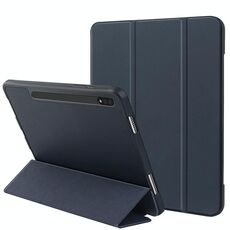 Per Samsung Galaxy Tab S8 + / X800 3-Pieghevole TPU TPU in pelle intelligente in pelle intelligente (blu scuro)