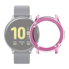 Per Samsung Galaxy Watch Active2 44mm PC Doppia Row Diamond Watch Case (rosa)