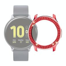 Per Samsung Galaxy Watch Active2 custodia diamantata a doppia riga doppia riga (rosso)