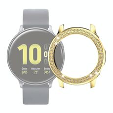 Per Samsung Galaxy Watch Active2 custodia per orologio Diamante a doppia riga da 44 mm (oro)