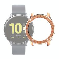 Per Samsung Galaxy Watch Active2 44mm PC Diamond Diamond Case watch (oro rosa)