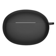 Custodia protettiva per auricolari in silicone a colori solido per OPPO ENCO X2 (nero)