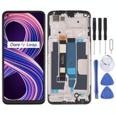 Schermo LCD TFT per OPPO Realme 8 5G Digitizer Assemblaggio completo con cornice (nero)