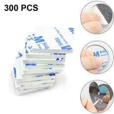 300 PCS 20x24x1.5mm Quadrato EVA Schiuma Adesivo a doppia faccia Adesivo spugna ad alta viscosità (bianco)
